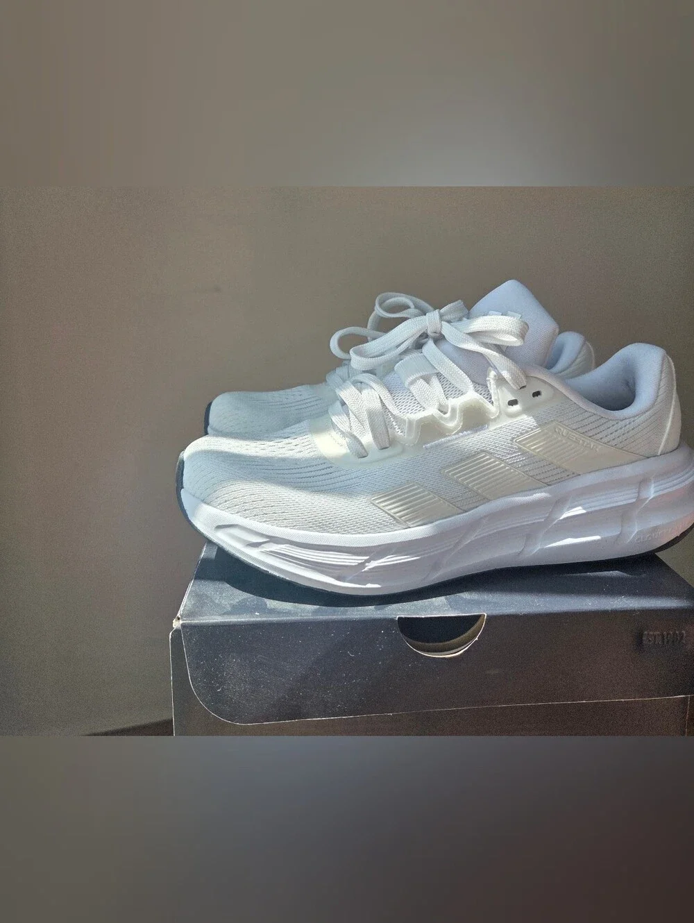 adidas Women's White Lightweight Athletic Running Shoes